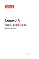 Lenovo A1000M Quick Start Manual