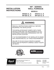 Bard WF0501-A Installation Instructions Manual