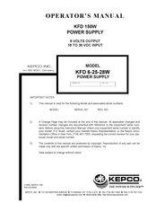 KEPCO KFD 6-25-28W Operator's Manual