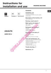 Hotpoint Ariston AQ9D 692 U Instructions For Installation And Use Manual