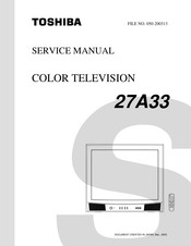Toshiba 27A33 Service Manual