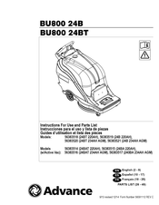 Advance acoustic BU800 24BT Instructions For Use And Parts List