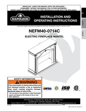 Napoleon NEFM40-0714C Installation And Operating Instructions Manual