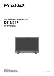 ProHD DT-N21F Instructions Manual