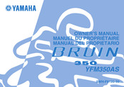 Yamaha BRUIN 350 YFM350AS Owner's Manual