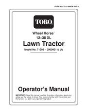 Toro wheel horse 12-38 XL Operator's Manual