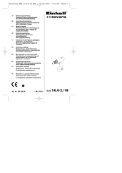 EINHELL BAS 14,4-2/1H Operating Instructions Manual