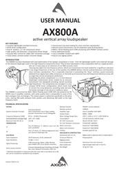 Axiom AX800A User Manual