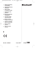 EINHELL RT-EW 180 Operating Instructions Manual