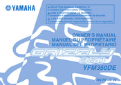 Yamaha GRIZZLY 350 YFM350DE Owner's Manual
