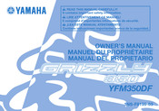 Yamaha GRIZZLY 350 YFM350DF Owner's Manual