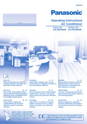 Panasonic CS-TE15HKE Operating Instructions Manual
