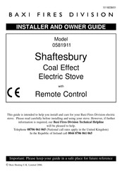 Baxi Fires Division 0581911 Shaftesbury Installer And Owner Manual