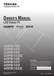 Toshiba 32PB10ZE Owner's Manual