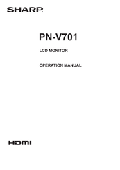 Sharp PN-V701 Operation Manual