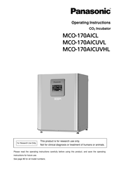 Panasonic MCO-170AICUVHL Operating Instructions Manual