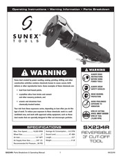 Sunex Tools SX234R Operating Instructions Manual