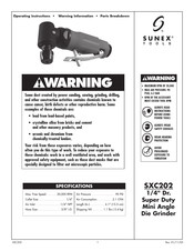 Sunex Tools SXC202 Operating Instructions Manual