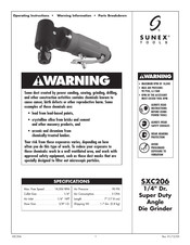 Sunex Tools SXC206 Operating Instructions Manual