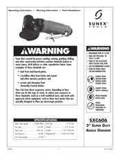 Sunex Tools SXC606 Operating Instructions Manual