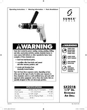 Sunex Tools SX221B Operating Instructions Manual