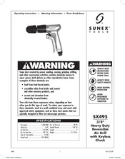 Sunex Tools SX495 Operating Instructions Manual