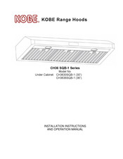 KOBE CH3630SQB-1 Installation Instructions And Operation Manual
