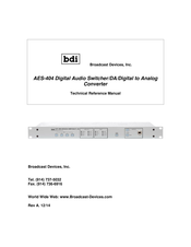 BDI AES-404 Technical Reference Manual