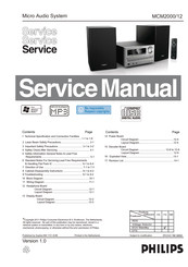 Philips MCM2000/12 Service Manual