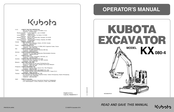 Kubota KX080-4 Operator's Manual