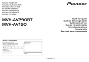 Pioneer MVH-AV290BT Quick Start Manual