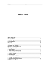 MPMan PH550 Manual
