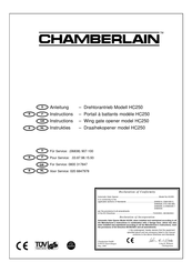 Chamberlain HC250 Instructions Manual