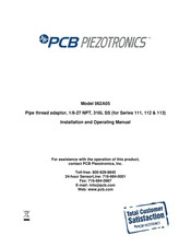 PCB Piezotronics 062A05 Installation And Operating Manual
