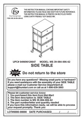 FourStarGroup MS 39-084-006-62 Assembly Instructions Manual