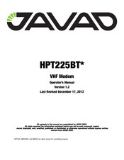 Javad HPT225BT Operator's Manual