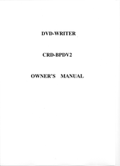 Sanyo CRD-BPDV2 Owner's Manual