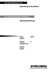 Strobel 327D Operating Instructions Manual