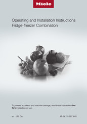 Miele KFN 13923 DE Operating And Installation Instructions