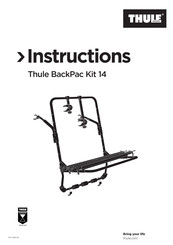 Thule BackPac Kit 14 Instructions Manual