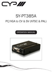 CYP SY-PT385A Operation Manual