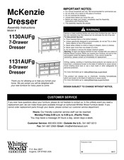 Whittier Wood 1131AUFg Assembly Instructions Manual