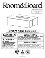 Room&Board 776074 Adara Collection Owner's Manual
