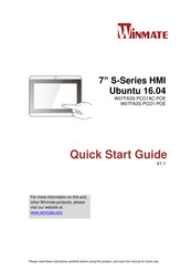 Winmate W07FA3S-PCO1AC-POE Quick Start Up Manual