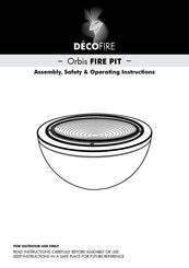 Decofire Orbis Assembly, Safety & Operating Instructions