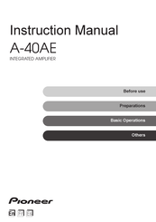 Pioneer A-40AE Instruction Manual