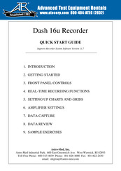 ASTRO-MED Dash 16u Quick Start Manual