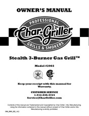 Char-Griller Stealth 2903 Owner's Manual