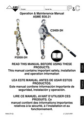AMH C3400-3H Installation, Operation & Maintenance Manual