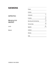 Siemens SIPROTEC 6MU805 User Manual